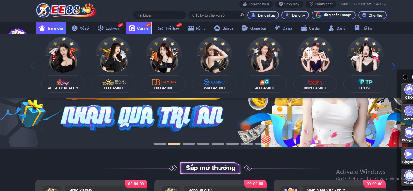 Khám phá thế giới casino EE88